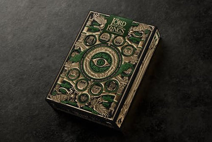 theory11 Lord of the Rings Playing Cards – Green and Gold Middle Earth Poker Deck with Custom Fantasy Artwork, Magic, Cardistry, Game Night Gift for LOTR Fans, Card Collectors, Magicians & Adults