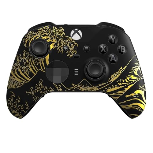 Custom Controllerzz Elite Series 2 Controller Compatible With Xbox One, Xbox Series S, and Xbox Series X (Golden Waves) - color: Golden Waves