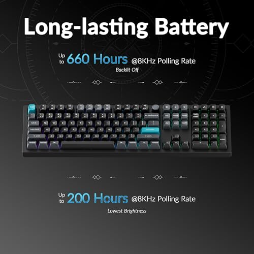 Keychron Q6 Ultra 8K Polling Rate Aluminum Wireless Mechanical Keyboard, 2.4 GHz/Bluetooth/Wired Full-Size Custom RGB, Hot-Swappable Silk POM Red Switch for Mac Windows Linux - Black - color: Red Switch