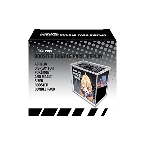 Ultra PRO - Acrylic Display Box for Pokémon and Magic Sized Booster Bundle Pack - Protect Your Collectible Cards, and Gaming Cards in Original in Box Condition (3.62" W x 6.83" D x 7.56" L) - size: 3.62"W x 6.83"D x 7.56"L