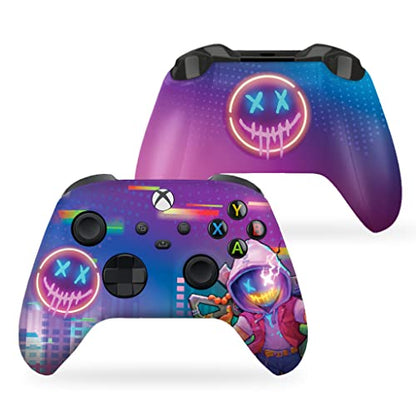 DreamController Neonabyss Custom X-box Controller Wireless compatible with X-box One/Series X/S Proudly Customized in USA with Permanent HYDRO-DIP Printing(NOT JUST A SKIN) (MODDED) - color: Neonabyss, size: Modded - Front & Back Print