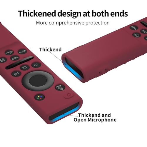 Hi Color Remote Cover for Samsung BN59-01388 BN59-01393 Silicone Remote Case Protective Sleeve (Wine) - color: wine