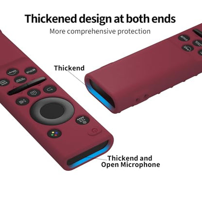 Hi Color Remote Cover for Samsung BN59-01388 BN59-01393 Silicone Remote Case Protective Sleeve (Wine) - color: wine