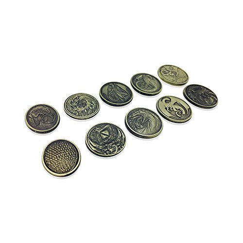 Norse Foundry Adventure Coins - A Set of 10 Metal Plated Novelty Coins in Dragon Style - Perfect for Any Roleplaying Game (RPG) or LARP Session - style: Dragons