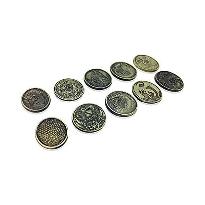 Norse Foundry Adventure Coins - A Set of 10 Metal Plated Novelty Coins in Dragon Style - Perfect for Any Roleplaying Game (RPG) or LARP Session - style: Dragons