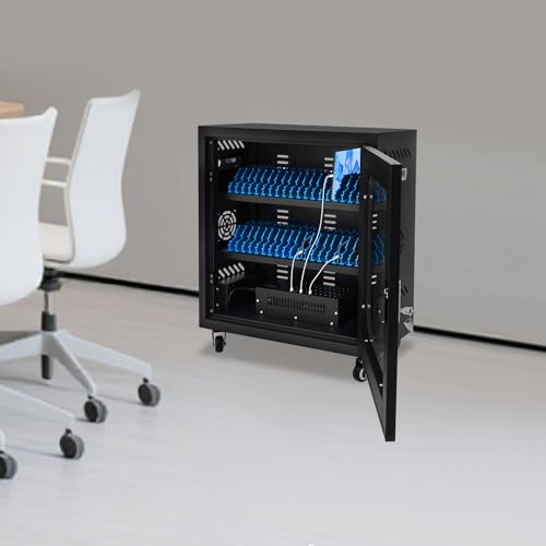Rechargeable Mobile Phone Charging Cabinet,40 Slots Cell Phones Charging Station Portable Cellphone Charging Cart with Combination Lock, for Students and Employees, Tourists (40Slots) - size: 40Slots
