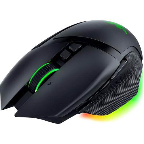 Razer Basilisk V3 Pro Wireless Gaming Mouse: HyperScroll Tilt Wheel - 30K DPI Optical Sensor - Gen-3 Optical Switches - 13-Zone Chroma RGB - 13 Programmable Controls - 3 Connection Modes - Black - color: Classic Black