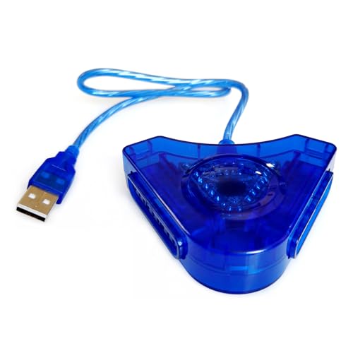 2 in 1 Dual PSX PS1 PS2 to PS3 PC Laptop USB Controller Converter Adapter | Blue