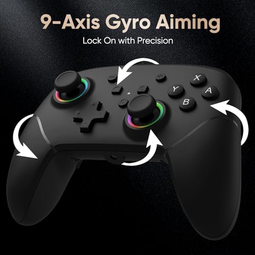 BETMI Wired Pro Controller for Switch 2, C Button | 9-Axis, Hall Effect Joysticks Gamepad, Macro/Programmable, Back Button, Dual Vibration, 3.5mm Audio Jack - color: Black