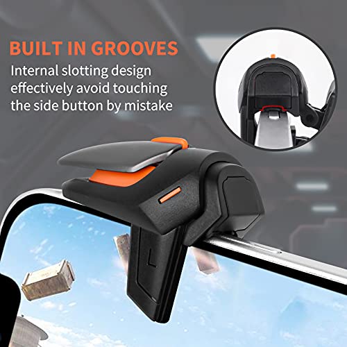 Newseego for PUBG Game Controller Trigger, [1 Pair] New Version Smart Phone Game Controller Gamepad Large Thickness, Sensitive Aim & Shoot PUBG Triggers for iOS/Android-Black. - color: Black -A1