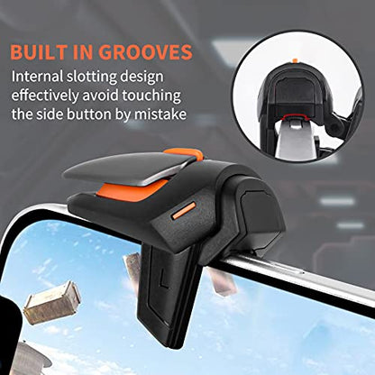 Newseego for PUBG Game Controller Trigger, [1 Pair] New Version Smart Phone Game Controller Gamepad Large Thickness, Sensitive Aim & Shoot PUBG Triggers for iOS/Android-Black. - color: Black -A1