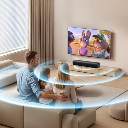 MZEIBO Sound Bar, 50W Soundbar for Smart TV Bluetooth 5.3 Speaker 17Inch with ARC/Optical/AUX Connection Surround for Home Theater Audio TV/PC/Gaming/Projectors