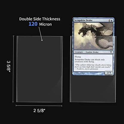 Clear Penny Card Sleeves 200 Count, Card Protectors Sleeves for Baseball Cards, Game Cards and Trading Cards