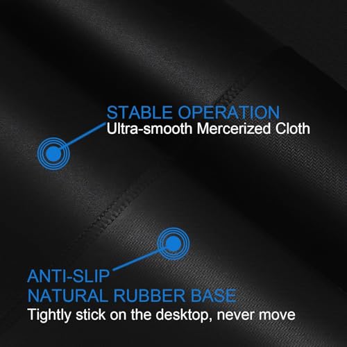 Mouse pad, Gaming Mouse pad Durable Stitched Edge, Premium-Textured Water Resist Mousepad, Non-Slip Rubber Base Mouse Pads for Computers, Laptop, Gaming, Home, Office, 11.8 x 9.9 in, Black - color: Black, size: 11.8L x 9.9W inches