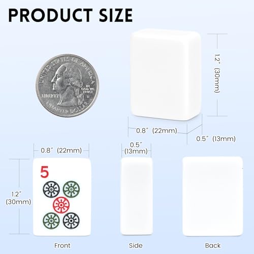 Suncle American Mahjong Tile Set,166 White Tiles Mahjong Set,4 Colors Mahjong Racks,Travel Mahjong Set with Red Carrying Bag - color: Red