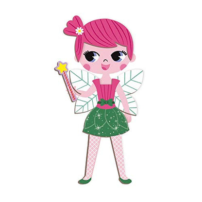 Janod - MagnetiBook 55 pc Magnetic Girl's Costumes Game - Creative Play - Enhances Creativity and Cognitive Skills - Portable Design, STEM Learning, Boosts Confidence | Promotes STEM Learning - Enhances Cognitive Skills - Portable Travel Design - Boosts K