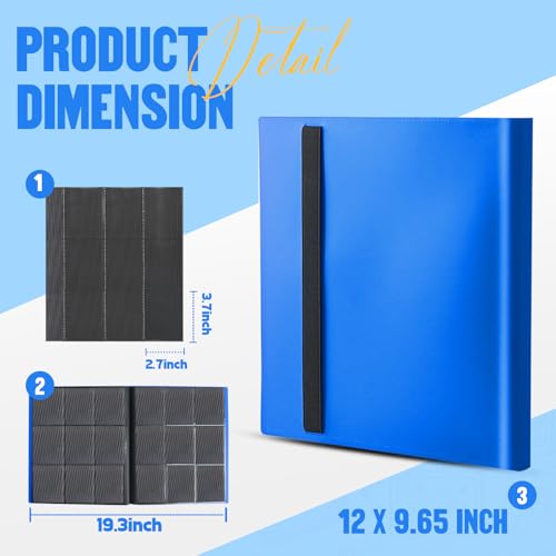 Card Binder 9-Pockets,Trading Card Binder,20 Pages, 360 Card Capacity Collection Binder, Card Folder for MTG, TCG, Game Cards & Sports Cards (Light blue) - color: Light blue