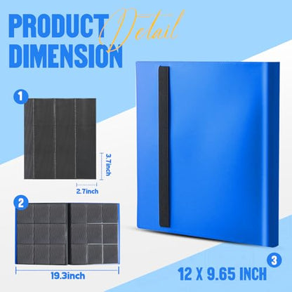 Card Binder 9-Pockets,Trading Card Binder,20 Pages, 360 Card Capacity Collection Binder, Card Folder for MTG, TCG, Game Cards & Sports Cards (Light blue) - color: Light blue