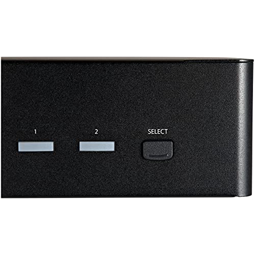 StarTech 2-Port Dual HDMI KVM, 4K 60Hz UHD HDR, USB 3.0 Hub, TAA | Fast switching, USB 3.0 5Gbps hub, 4x USB 2.0 HID ports, Hotkey, Two computers two monitors, Analog & 7.1 digital audio
