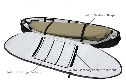 Pro-Lite Finless Coffin Surfboard Travel Bag Double/Triple (2-3 Boards) - size: 7'0