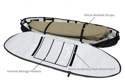Pro-Lite Finless Coffin Surfboard Travel Bag Double/Triple (2-3 Boards) - size: 6'6