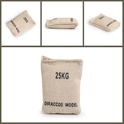 Handmade 1/16 Scale Sand Bags Set, 6pcs Sandbag Accessory for RC Tank Model Soldier Action Figure, 1:16 Military Sandbags for Trench Warfare Battle WWII WWI - size: 6pcs