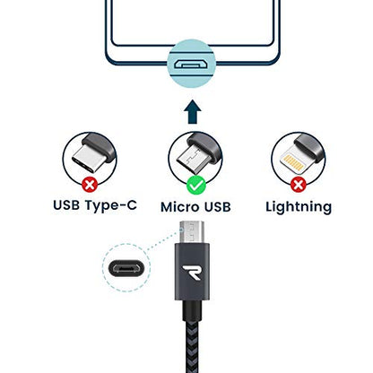 RAMPOW Micro USB Cable [2 Pack/6.6ft], QC 3.0 Fast Charging & Sync Android Charger,Micro USB Cables for Samsung Galaxy S7/S6 and Edge,Note 7/6,Sony,Kindle,PS4,Xbox,Android Devices and More-Space Grey - size: 6.6ft, style: 2Pack