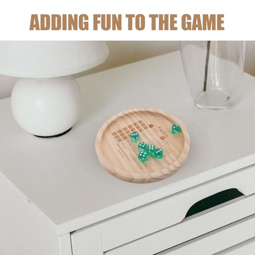 BESPORTBLE Wooden Dice Tray Compact Dice Storage Case for Family Board Games Party Dice Roleplaying Game Accessory Portable Solid Wood Essential