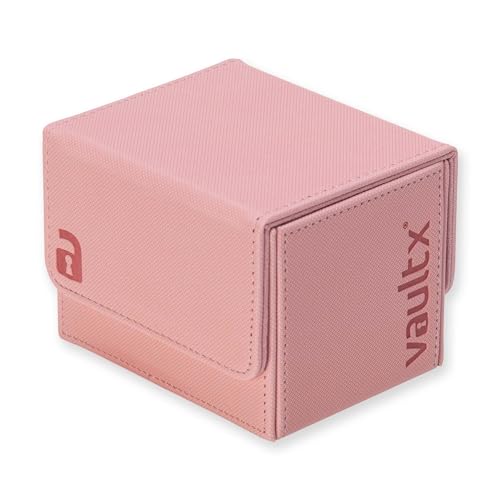 Vault X Sideloading Deck Box 100+ Sleeved Cards Exo-Tec (Pink) | Holds 100+ sleeved TCG cards. Padded side-loading deck box, secure magnetic lid, water-resistant Exo-Tec.