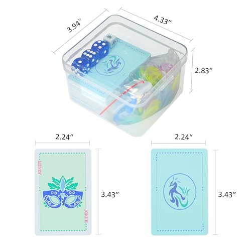 Jongyance 160-Piece American Mahjong Playing Cards Set, Includes Manual, Storage Box, Dice, Chips & Wind Indicator – Portable, Travel-Friendly