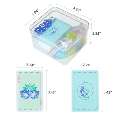 Jongyance 160-Piece American Mahjong Playing Cards Set, Includes Manual, Storage Box, Dice, Chips & Wind Indicator – Portable, Travel-Friendly