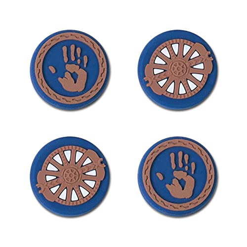 PERFECTSIGHT Cute Thumb Grip Caps for PlayStation 4/5, PS5, PS4, Xbox Series X/S, Xbox One, Switch PRO Controller, 4PCS Kawaii Soft Skin Rubber 3D Analog Thumbsticks Grips Joystick Cover, Blue - color: Blue