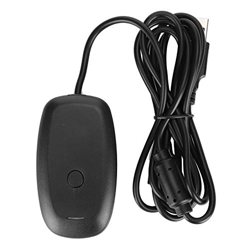 Qiilu Receiver for Game Adapter Black Abs Pc Receiver Gaming Controller Adapter Console for 360