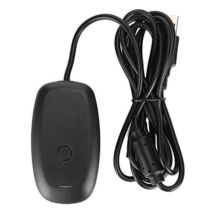 Qiilu Receiver for Game Adapter Black Abs Pc Receiver Gaming Controller Adapter Console for 360
