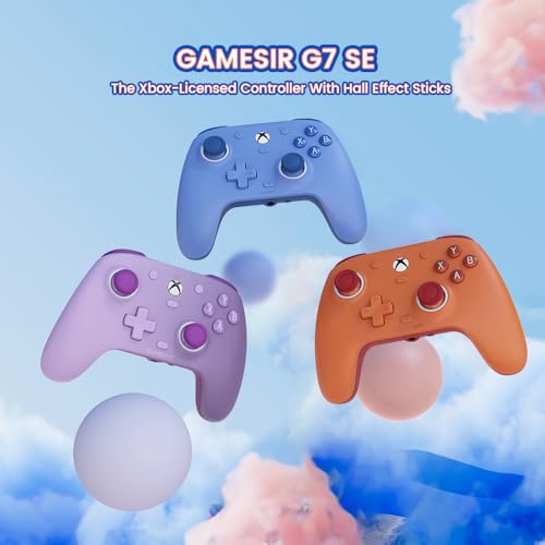 GameSir G7 SE Wired Controller for Xbox Series X|S, Xbox One & Windows 10/11, Plug and Play Gaming Gamepad with Hall Effect Joysticks/Hall Trigger, 3.5mm Audio Jack (Blue) - color: Blue