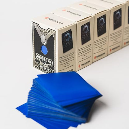 Matte Dual Standard Size Card Sleeves | 110 Pack (63×88mm) Standard Size | Textured Back, Clear Front, Double-Sleeving | Compatible with Magic The Gathering | TCG Sleeves (Runeblue) - color: Runeblue