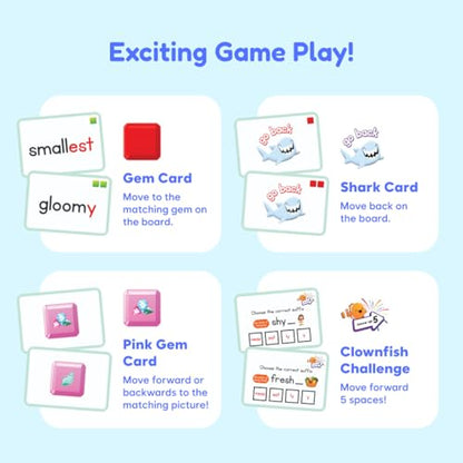 The Fidget Game SquishyLand Expansion Card Packs, Grades 3 to 5 | Literacy Skill Flash Cards, Reading Cards on Syllables, Suffixes, and Roots, Multisensory Game for Classroom & Home