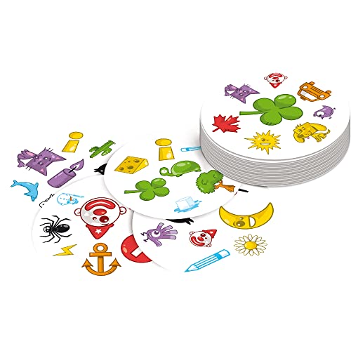 Asmodee Spot It! Classic (Pocket) - Fast-Paced Observation and Matching Game for The Whole Family! Convenient for Travel, Great Gift for Kids, Ages 6+, 2-8 Players, 15 Minute Playtime - style: Classic