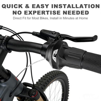 7 Speed Bike Shifter, SL-RV200-7 Speed Shifter Lever Bicycle Twist Grip Thumb Gear Shifter for MTB Folding Mountain Bike - size: RV200-7R