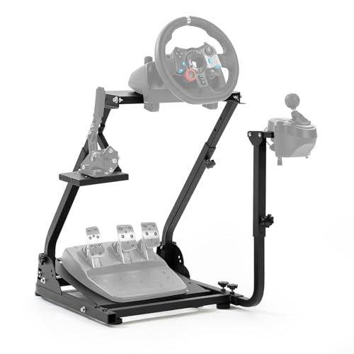 Marada Racing Steering Wheel Stand Adjustable Driving Simulator Cockpit Fit for Thrustmaster T300RS T500RS, for Logitech G929 923 Wheel & Pedals & Handbrake Purchase Separately