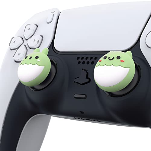 PlayVital Cute Thumb Grip Caps for ps5/ps5 Edge Controller, Joystick Caps for Switch 2 Pro/Switch Pro, Thumbstick Cover for Xbox Series X/S, Elite Series 2, Xbox One - Rabbit & Squirrel, Matcha Green - color: Rabbit & Squirrel Matcha Green