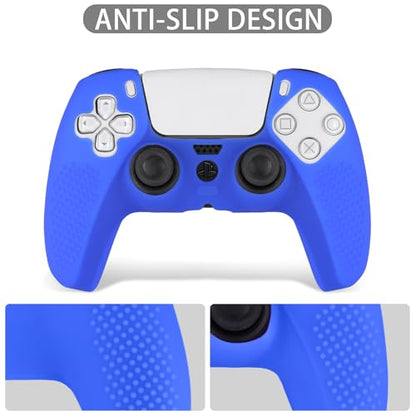 Baval Silicone Cover for Playstation 5 PS5 DualSense Wireless Controller | Scratch-resistant, Easy install, Silicone Construction, Portable Carrying Silicone Cover, Blue Silicone Cover - color: Blue Silicone Cover