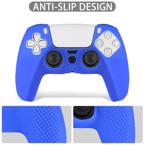 Baval Silicone Cover for Playstation 5 PS5 DualSense Wireless Controller | Scratch-resistant, Easy install, Silicone Construction, Portable Carrying Silicone Cover, Blue Silicone Cover - color: Blue Silicone Cover