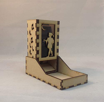 Bard Mini Dice Tower v1 Smoke Acrylic Window Laser Cut MDF Unique Gift