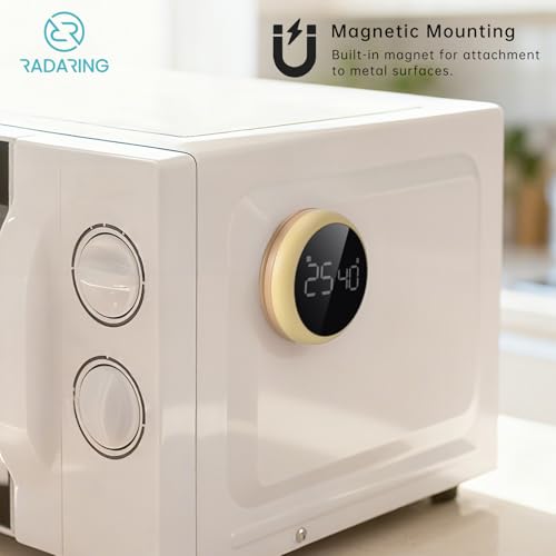 Amber Quick Que Kitchen Timers, Visual timers Large LED Display Magnetic Countdown Countup Timer for Classroom Cooking Fitness Baking Studying Teaching, Easy for Kids and Seniors (Amber) - color: Amber