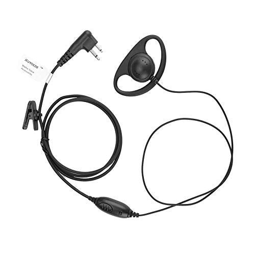 CLS1110 D Shape Earpiece Surveillance Headset with Mic Compatible with Motorola Two Way Radio RMM2050 XU2600 CLS1410 CP200 GP300 PR400 - style: D type
