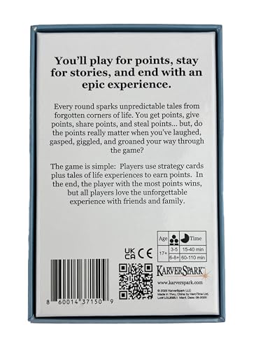 The Storytelling Card Game for Friends & Family | Real Stories, Big Fun, Unforgettable Nights | 3–8 Players, Ages 17+