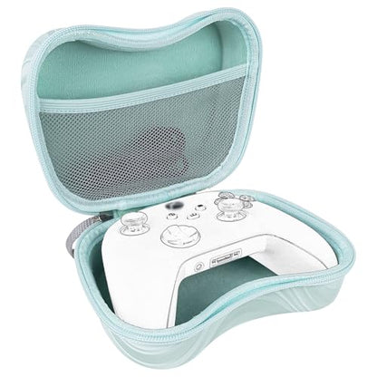 TOCCOOL Hard Travel Controller Case Compatible with Xbox One, Xbox Series X/S, Nintendo Switch Pro Wireless Controller Gaming Accessories Portable Bag, Game Controller Storage Pouch (Lake Blue) - color: Lake blue