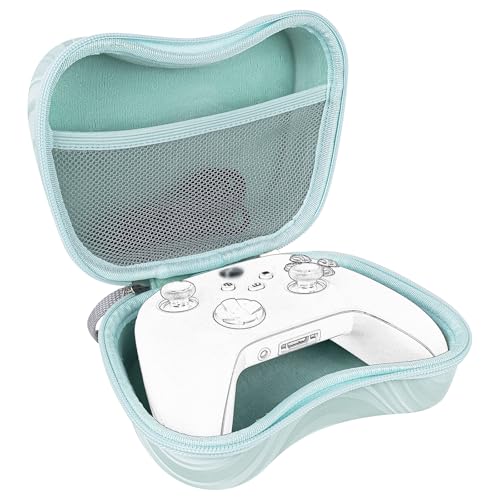 TOCCOOL Hard Travel Controller Case Compatible with Xbox One, Xbox Series X/S, Nintendo Switch Pro Wireless Controller Gaming Accessories Portable Bag, Game Controller Storage Pouch (Lake Blue) - color: Lake blue