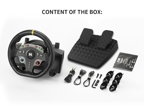 Nitho Drive Pro ONE V24 Racing Wheel with Pedals, 270° Gaming Steering Wheel Compatible with PC, PS4, Xbox One, Xbox Series X|S and Switch, Driving Simulator for Racing Games